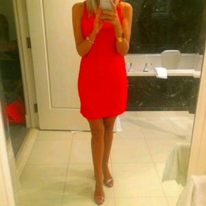 Red mini dress